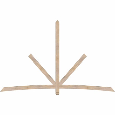 Ekena Millwork Alberta Smooth Timber Gable Bracket, Douglas Fir, 108"W x 68"H x 3 1/2"D x 3 1/2"F, 15/12 Pitch GBW108X68X0404ALB00SDF